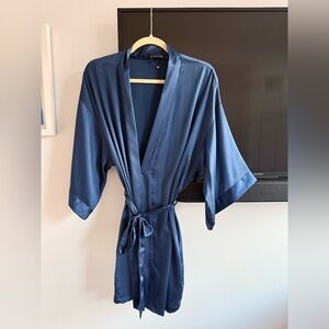 Victoria's Secret Navy Satin Robe